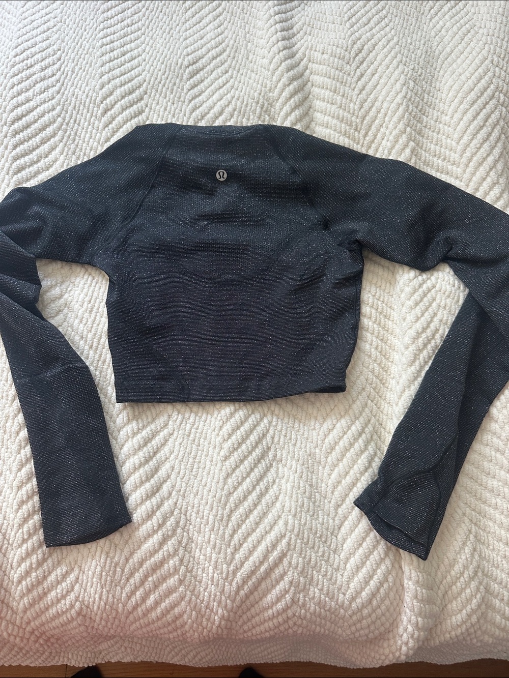 lululemon athletica Black Sparkle Long-Sleeve Crop